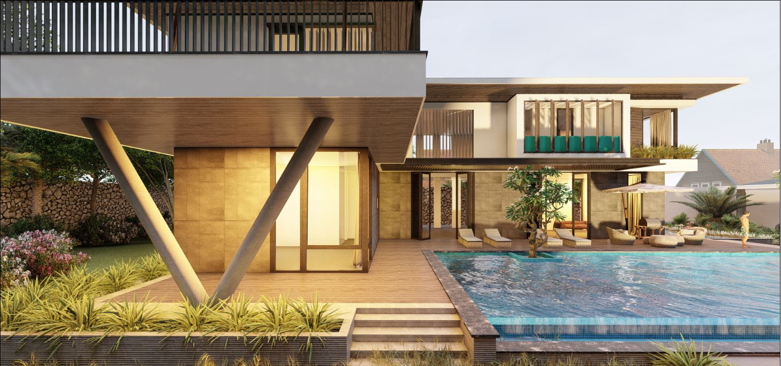 Đã mắt với thiết kế biệt thự 2 tầng có hồ bơi hiện đại tại Thanh Hóa